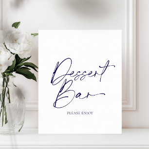 Elegant "Dessert Bar" Paper Poster
