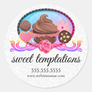 Elegant Desserts Bakery Box Seals