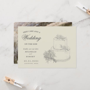 Elegant Destination Floral Photo Save The Date Invitation