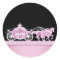 Elegant Diamond Carriage Pink Princess Stickers