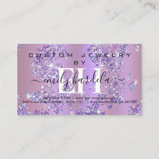 Elegant Diamond Custom Jewellery Business Card