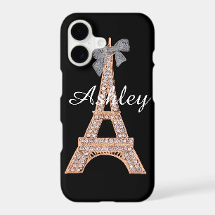 Elegant Diamond & Gold Eiffel Tower iPhone 7 case