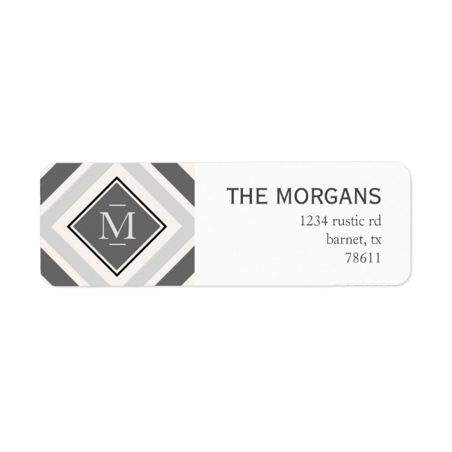 Elegant Diamond | Return Address Label (Front)