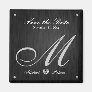 Elegant Diamond Themed Save the Date Magnets