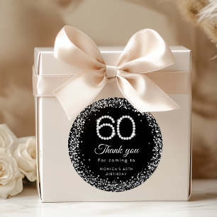 Elegant Diamonds 60th Birthday Thank you Sticker
