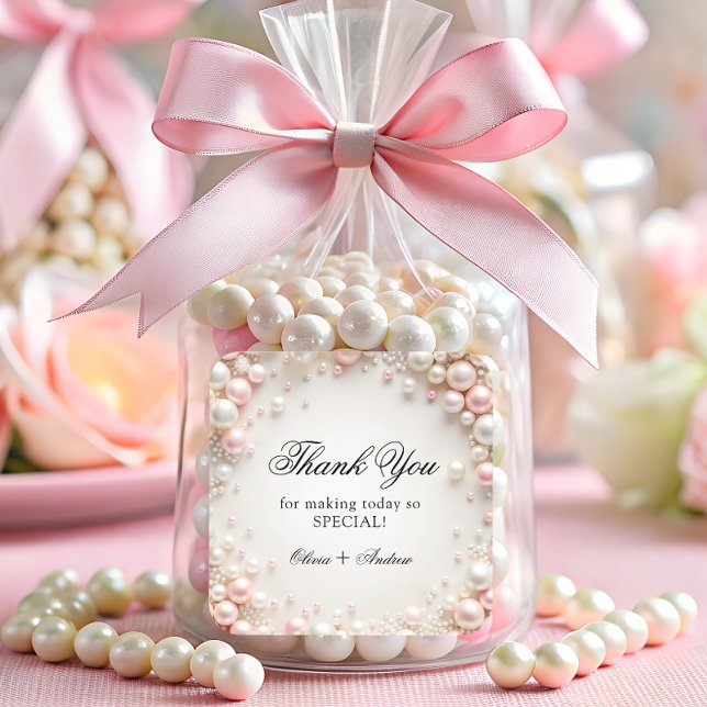 Elegant Diamonds and Pearls Bridal Shower Square Sticker (Creator Uploaded)