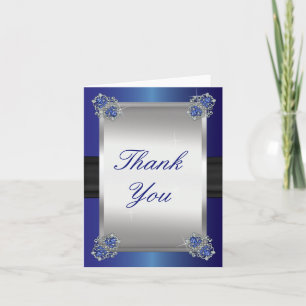 Elegant Diamonds Blue Spinel 65th Anniversary Thank You Card