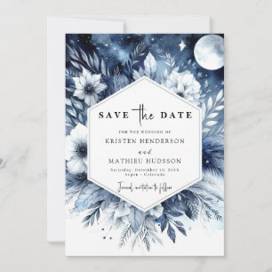 Elegant Digital Moonlit Wedding Save The Date