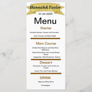 Elegant dinner party menu template