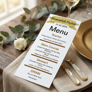 Elegant dinner party menu template