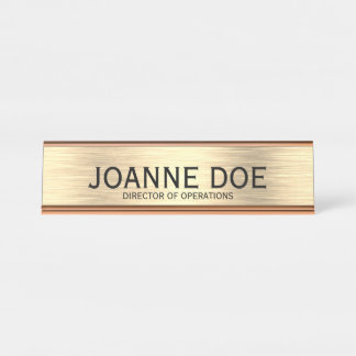 Elegant Director Of Operations Desk Name Plate