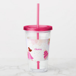 Elegant Disney princess birthday Acrylic Tumbler