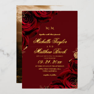 Elegant & Divine Burgundy Red Flowers Wedding