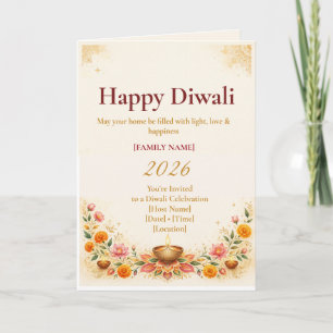 Elegant Diwali Greeting Card