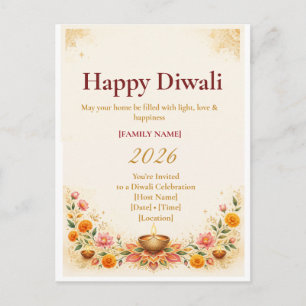 Elegant Diwali Greeting Card