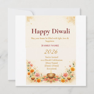 Elegant Diwali Greeting Card