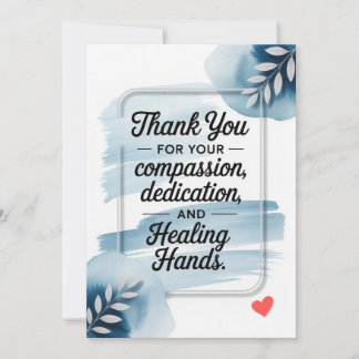 Elegant Doctor Thank You Card