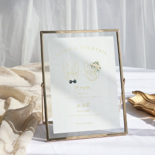 Elegant Dog Bride & Groom Signature Drink Poster