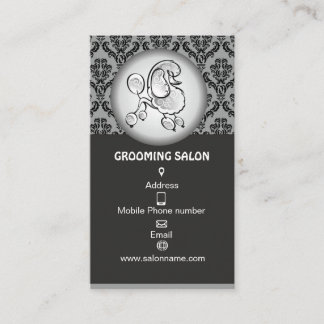 Elegant Dog Grooming Salon Business Card