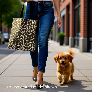 Elegant Dog paws brown  Tote Bag