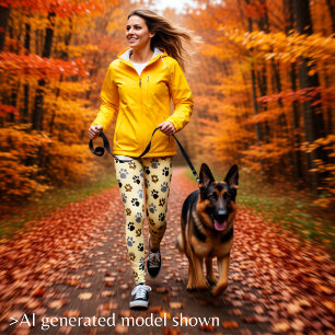 Elegant Dog pet paws cream Leggings