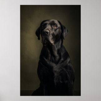 Elegant Dog Silhouette Poster