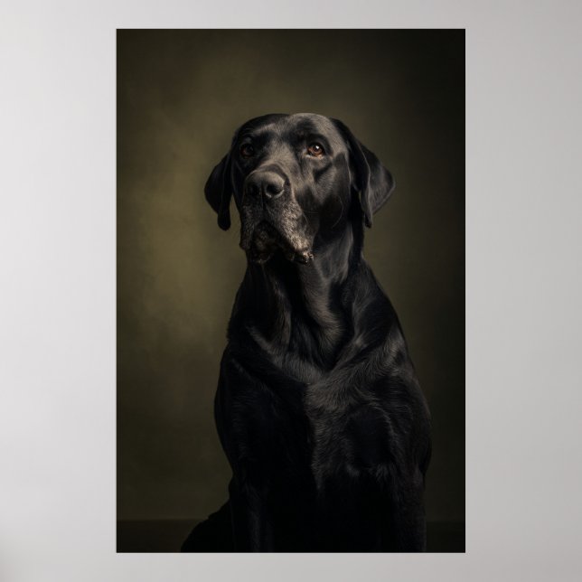 Elegant Dog Silhouette Poster (Front)