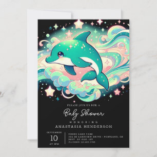 Elegant Dolphin Baby Shower Invitation