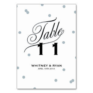 Elegant Dot Silver Table Cards