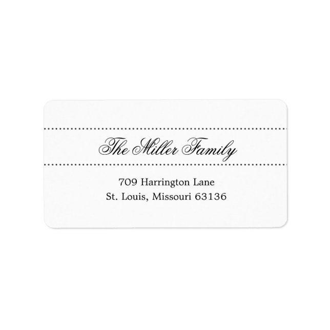 Elegant Dots Address Labels (Front)
