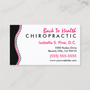 Elegant Dots Chiropractic Business Cards