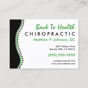 Elegant Dots Oversized Chiropractic Business Cards