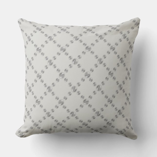 Elegant Dotted Diamond Pattern Cushion (Front)