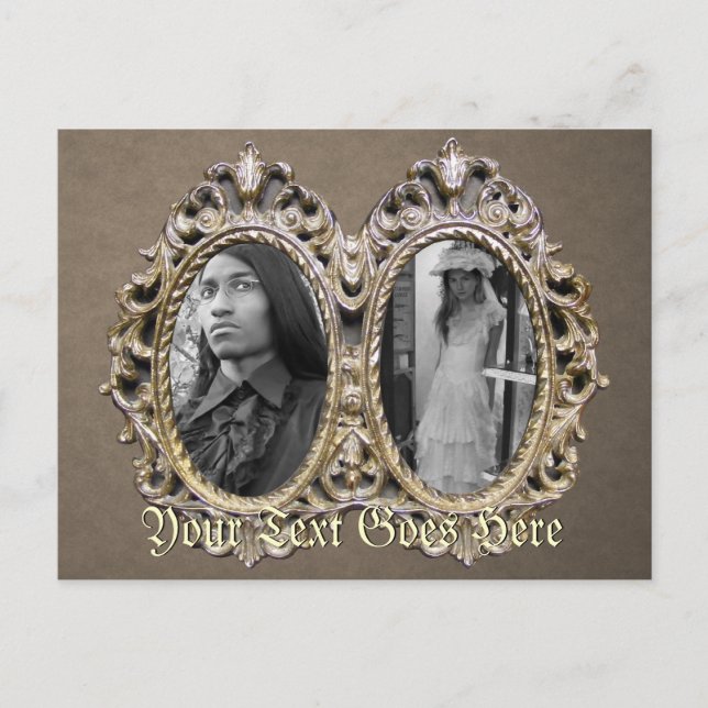 Elegant Double Frame Postcard (Front)