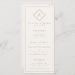 Elegant Double-Sided Beige Minimalist Wedding Menu<br><div class="desc">We are always adding new designs daily!</div>