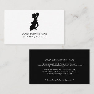Elegant Doula Midwife Birth Coach Business Card
