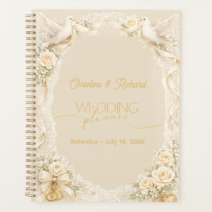 Elegant Doves Boho Floral Wedding Planner