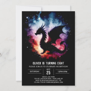 Elegant Dragon Birthday Custom Invitation