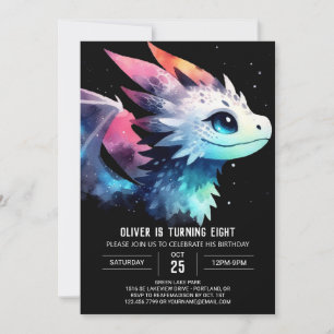 Elegant Dragon Birthday Digital Invitation