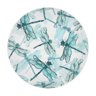 Elegant Dragonflies: Watercolor Wonder Cutting Board