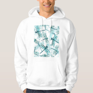 Elegant Dragonflies: Watercolor Wonder Hoodie