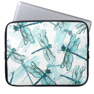 Elegant Dragonflies: Watercolor Wonder Laptop Sleeve