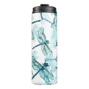 Elegant Dragonflies: Watercolor Wonder Thermal Tumbler