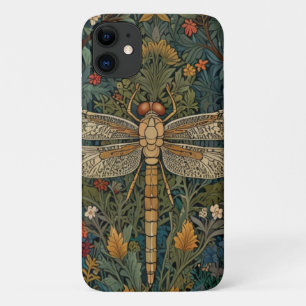 Elegant dragonfly artwork botanical boho chic iPhone 11 case