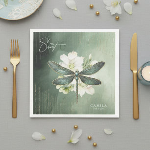 Elegant Dragonfly Floral Sweet 16 ID1310 Napkin