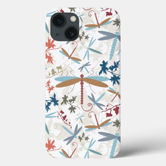 Elegant Dragonfly Pattern Art Case-Mate iPhone Case (Back)