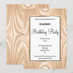 ELEGANT DRAPED SATIN BIRTHDAY INVITATION