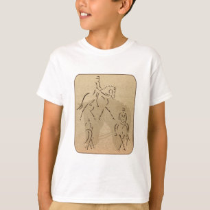 Elegant Dressage Horse Design in Brown/Tan T-Shirt