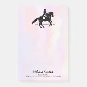 Elegant Dressage Rider on a Watercolor Background Post-it Notes
