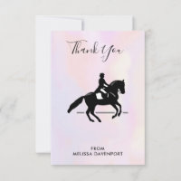 Elegant Dressage Rider on a Watercolor Background
